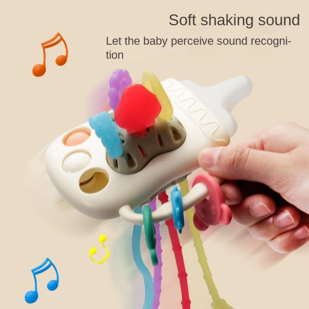 Feeder Pull String Sensory Baby Toys Multifunctional Soft Manhattan Grab Ball Hand Ringing Bell Educational Baby Hand Ball Toys