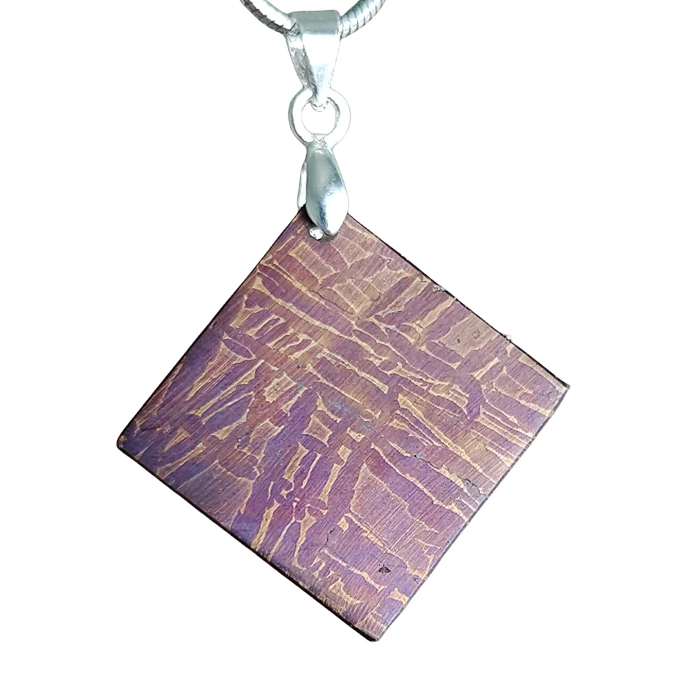 Muonionalusta Iron Meteorite Pendant Natural Iron Meteorite Pendant Iron Meteorite Specimen Amulet Collection - CD142