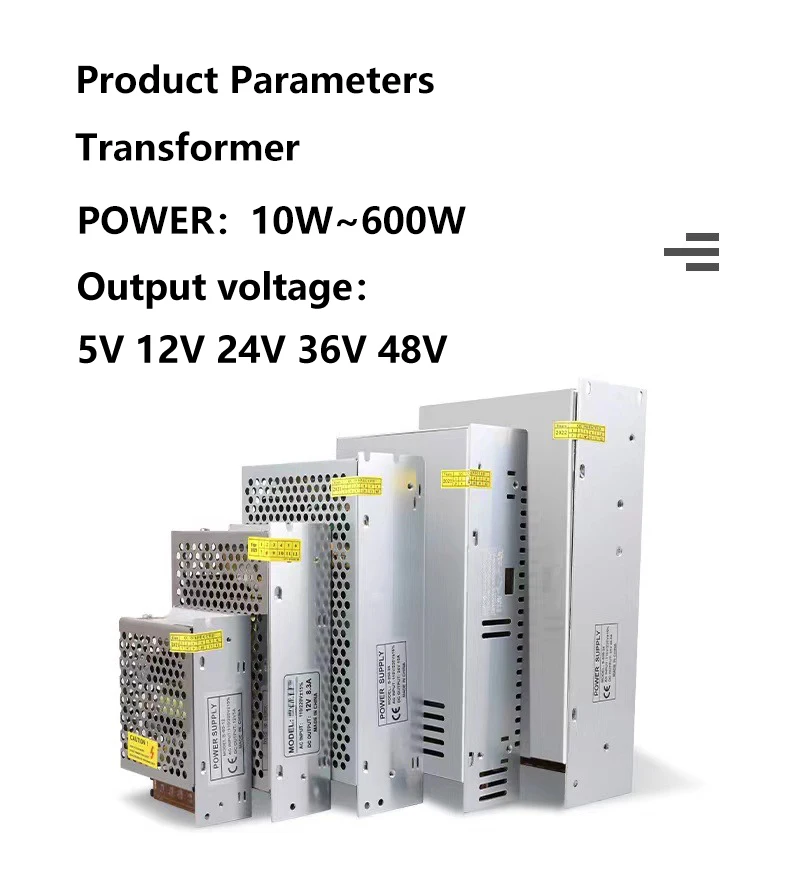 12 فولت امدادات الطاقة 60 واط 120 واط 360 واط 600 واط محول الضوء AC-DC 100-240 فولت 1A 2A 3A 5A 10A 20A 30A مصدر محول SMPS لشرائط LED #2