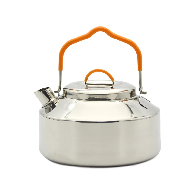 Hot Sale Stainless Steel Outdoor Kettle Coffee Pot Camping Teapot Portable Wild Camping Boiling Water Popular Stove