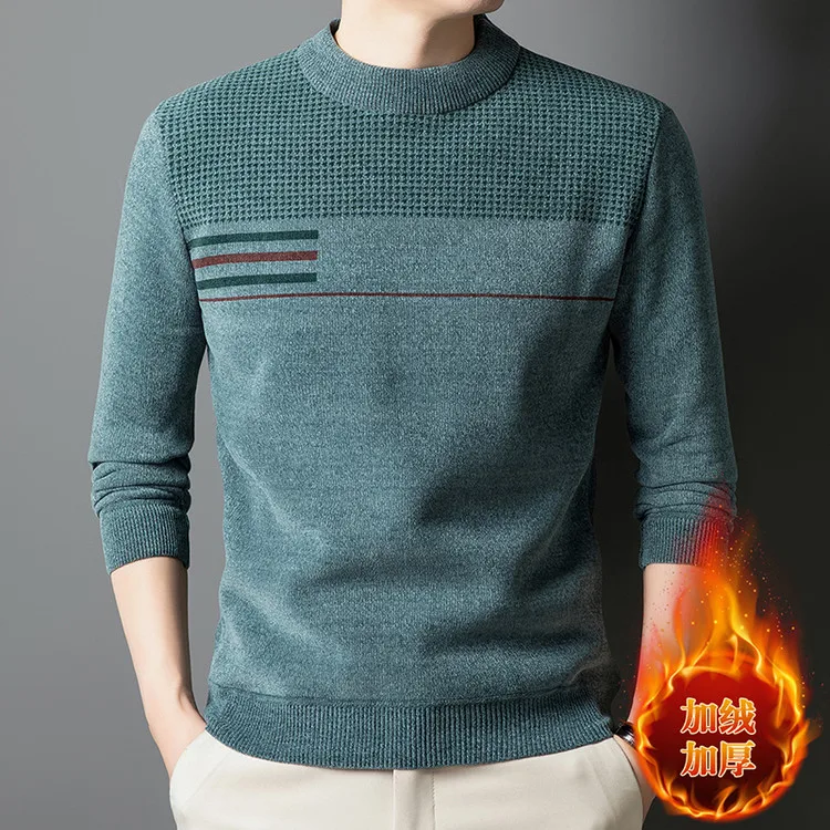 

Slim Fit Winter Casual Sle Knitted Sweater for Middle-Aged And ly with Print Busin Casual All-Season Outdoor Activi...