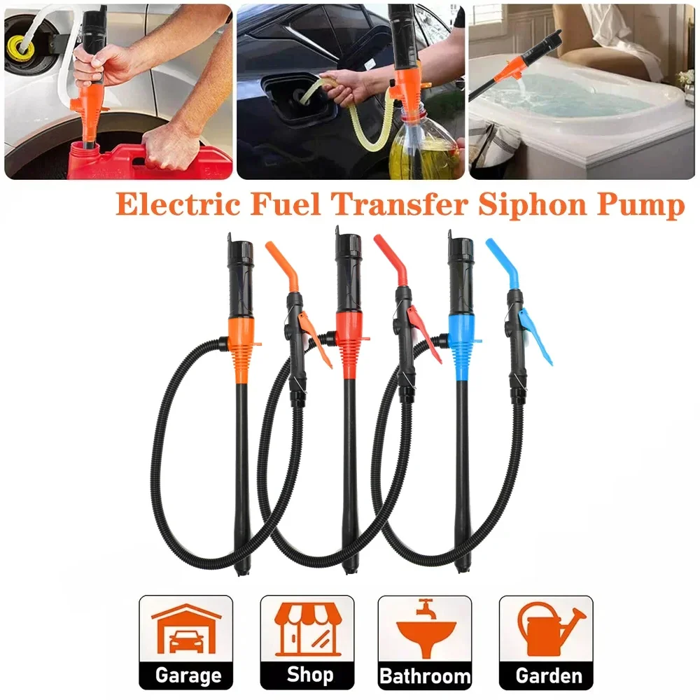 1Pc Car Fuel Pump Fuel Tank Handy Tool 1Pc Without Battery Outdoor Oil Transfer Equip ment With Adjustable Oil Flow (No Battery)