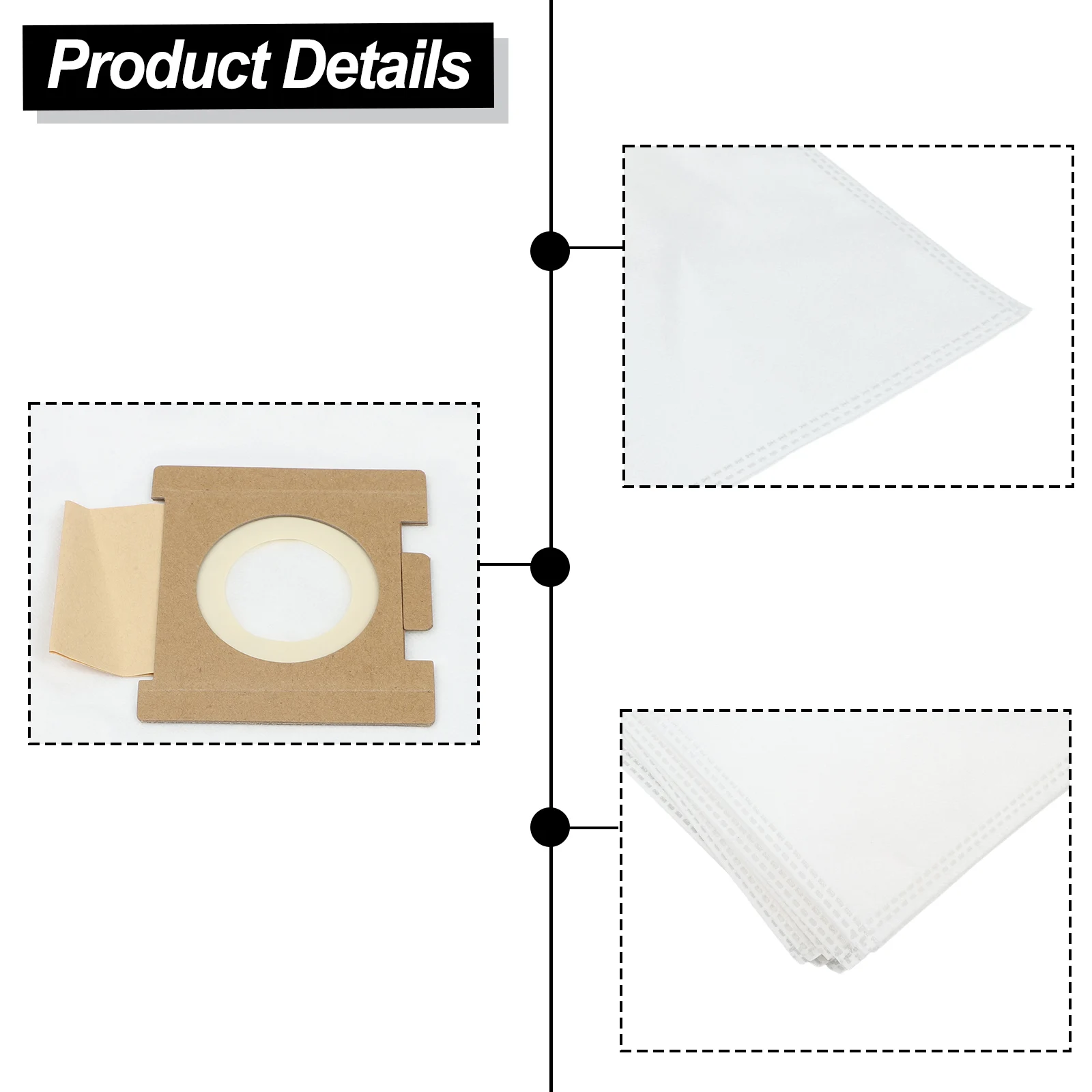 For Hoover Style H Series H81 H81 Pure Telios Extra Canister Vacuum Bags with Fine Dust Retention Replacement Pack of 4/10