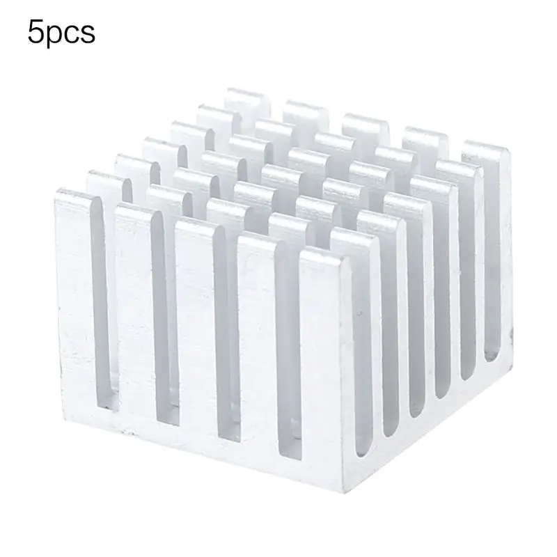 5pcs Aluminum Heatsink 20x20x15mm Thermal Cooler Radiator Heat Sink for Cooling GPU IC Chips