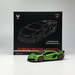 Diecast Model Car 1:64 Size Lamborghini Alloy Car Model Aventador SVJ Super Car Collection Toys for Boys Gift Original Box