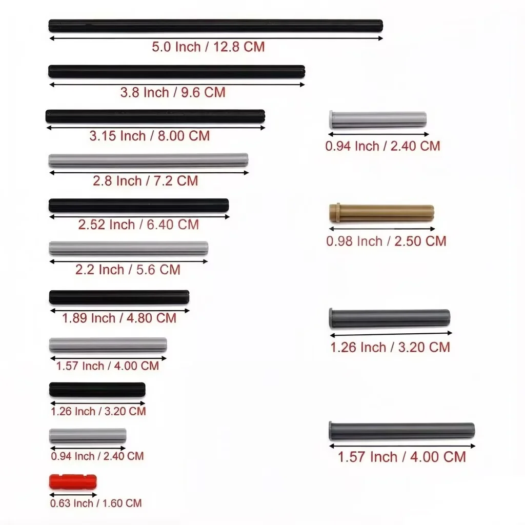 120pcs/ set of 15 kinds of connecting shafts, building blocks, cross shafts, ev3 accessories, 9686, building block toys.