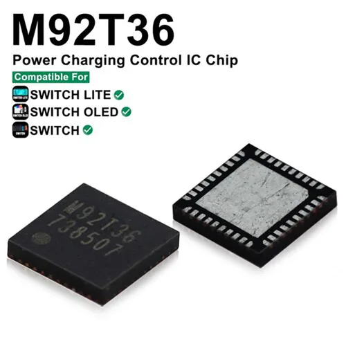 Imagen 2 del producto Chip IC de Control de carga de energía M92T36 para Nintendo Switch/Lite/OLED QFN-40 para consola de interruptores NS, alimentación de placa madre, 2/5/10 Uds.