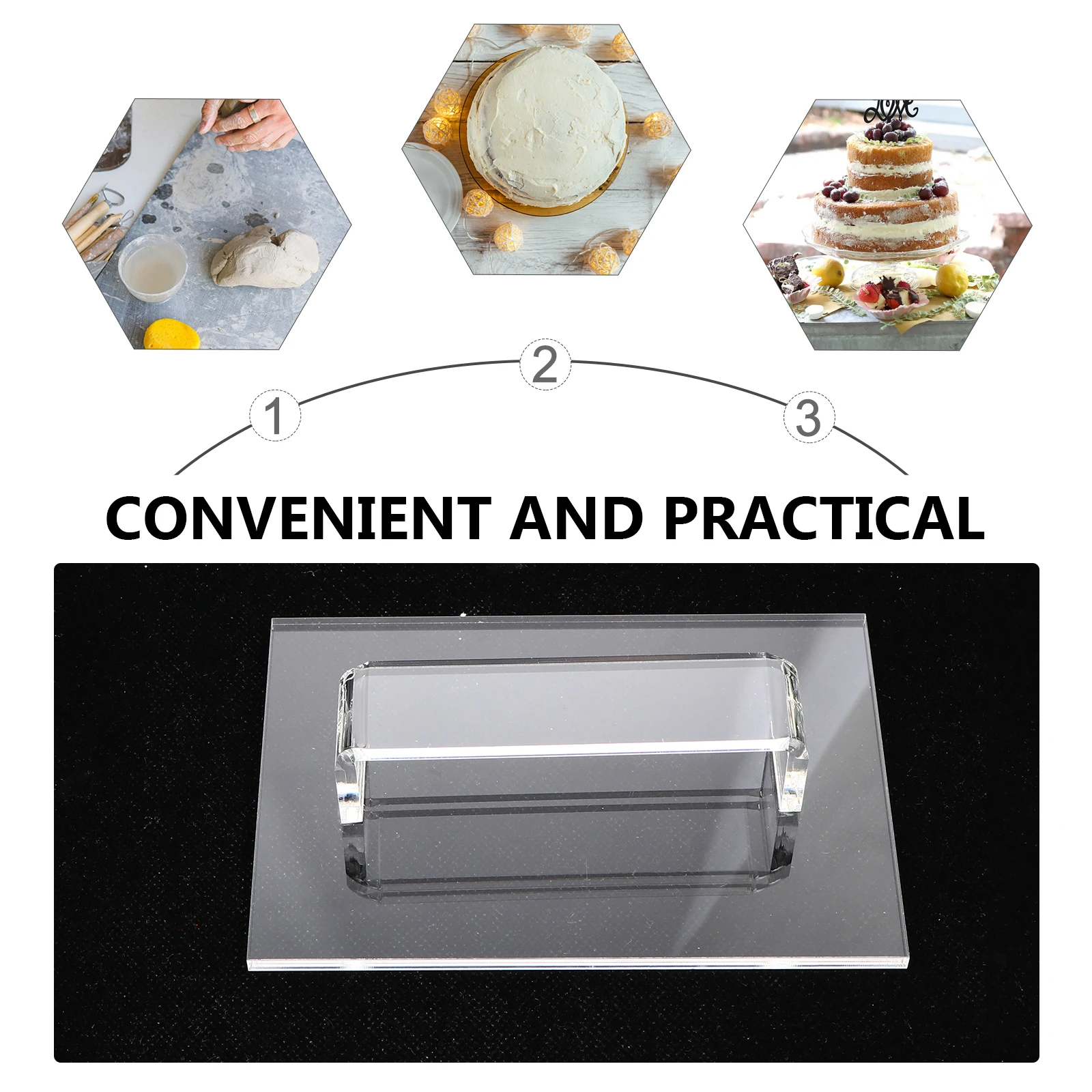

1pc Acrylic Cream Thickened Reusable Safe Bench Accessories Cake Making Baking Supplies Baking Supplies Kitchen Gadget