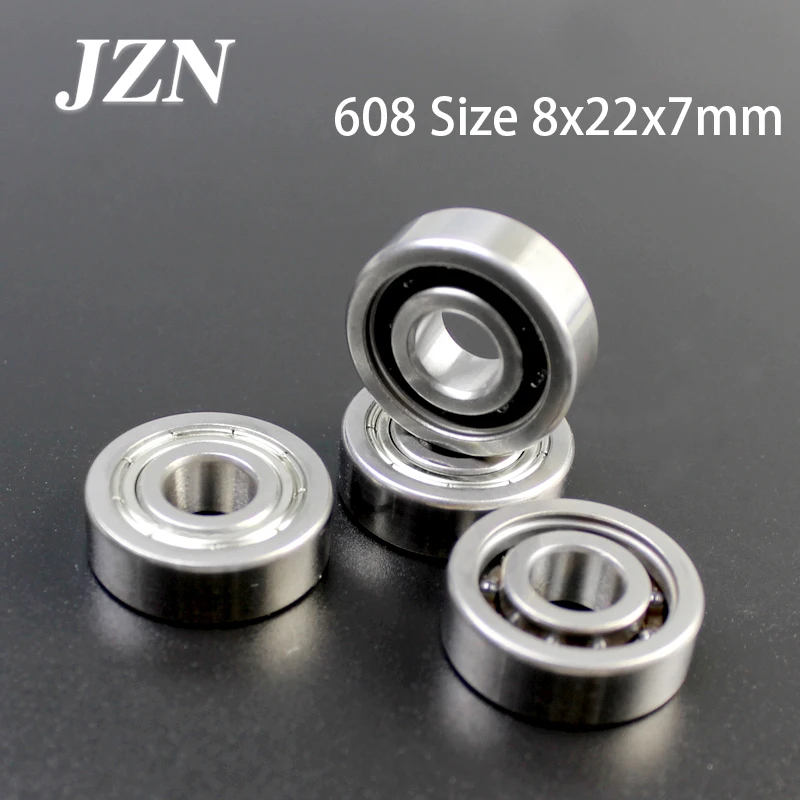 Hybrid Stainless Steel Ceramic Ball Bearing 608 Z Single-Sided Seal Ultra-Long Idle Size 8x22x7mm Slide Plate Bearing