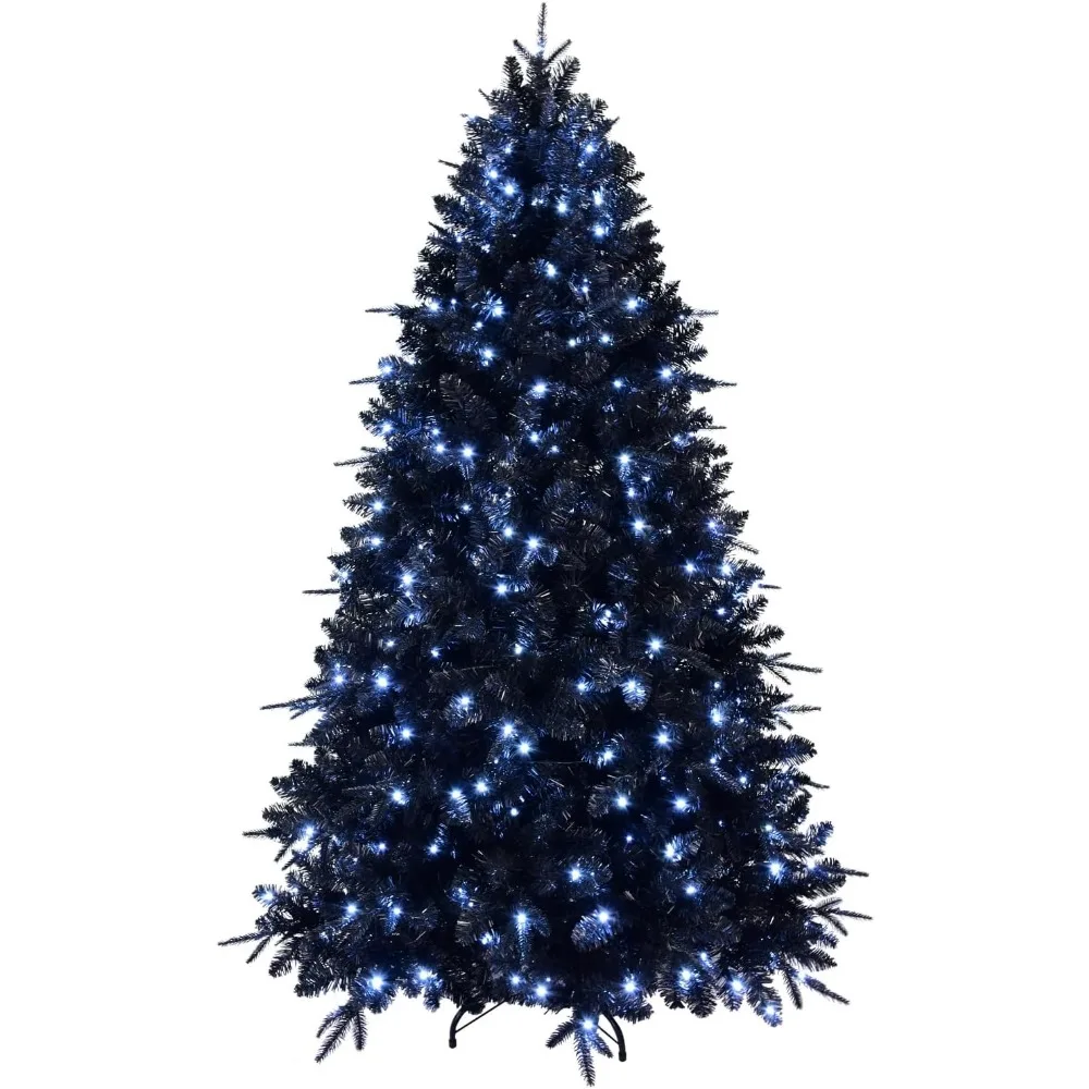 

Christmas Tree Artificial,8ftPre Lit Xmas Tree for Home, Office,Party,Metal Hinges & Foldadble Base, with Lights Christmas Trees