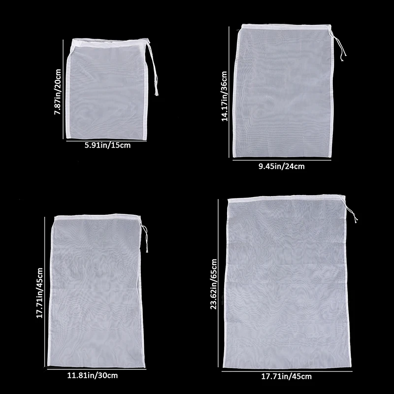 Bolsas de filtro de leche de soja 100, bolsa de malla fina, reutilizable, para zumo, café, leche de soja, coladores de alimentos para el hogar y la cocina