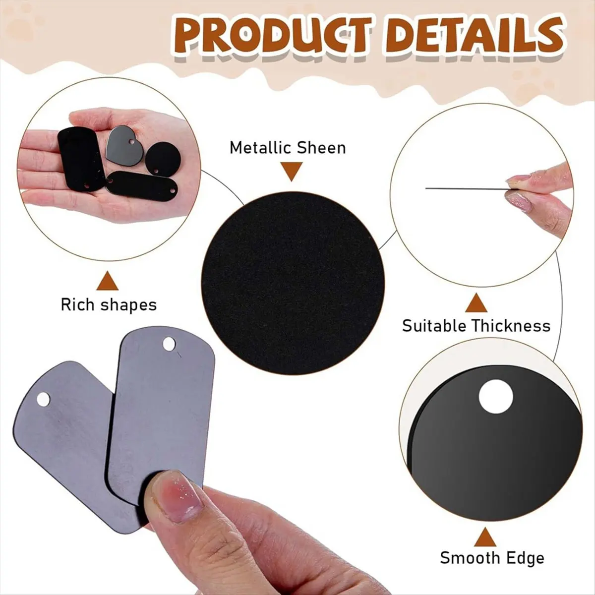 【Clearance Sale】120 Pcs Stamping Blanks Aluminum Tags for Engraving Round Rectangle Heart Shape Blank Discs for Jewelry Making