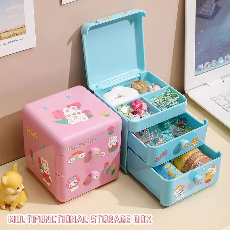 

Multifunction Desktop Drawer Storage Box File Cabinet Large Drawer Cosmetics Dormitory Stationery Finishing Storage Desk Rack