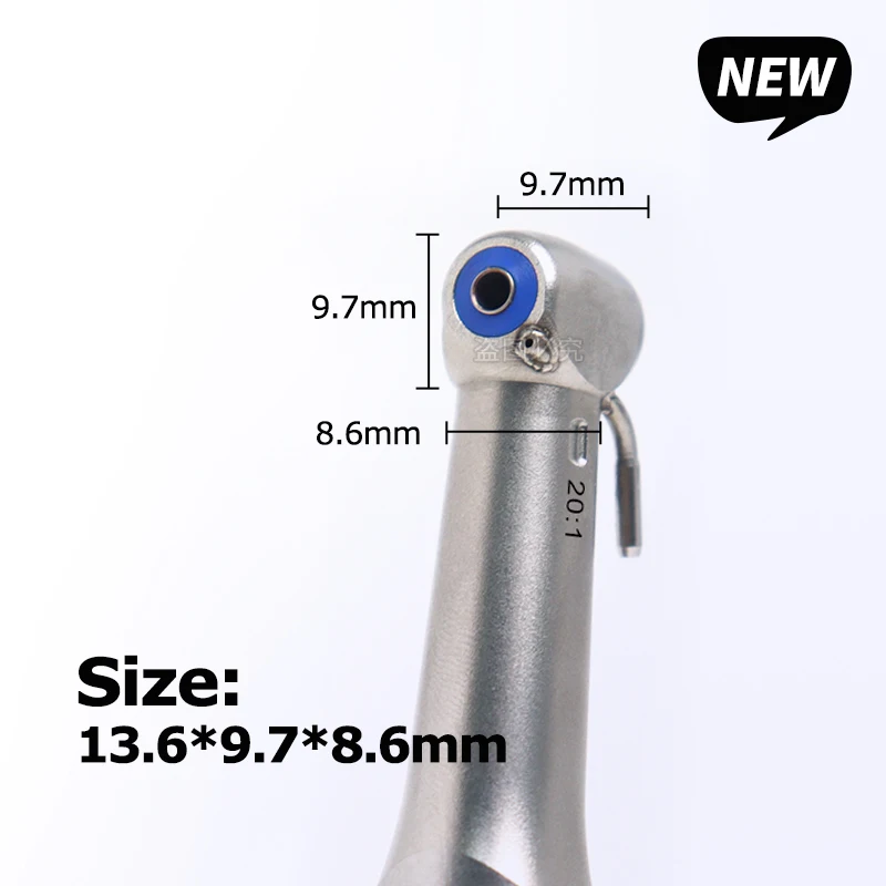 Dental 20:1 SG20 Contra Angle Slow Low Speed Handpiece Fit to Dental Implant Motor for 2.35mm Burs E-Type with Stainless Steel