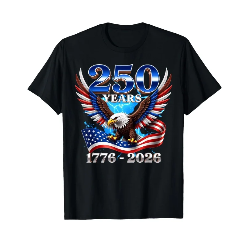 250th Anniversary Butterfly US American Flag Bald Eagle T Shirt For Men Women Patriotic Freedom Liberty Casual Short Sleeve Tops