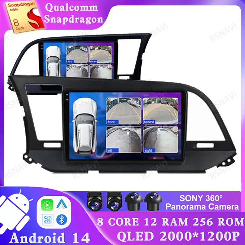 

Android 14 для Hyundai Elantra 6 2016-2018 BT головное устройство Viedo плеер стерео Qualcomm DSP DVD Auto 5G WIFI мультимедиа 2DIN GPS