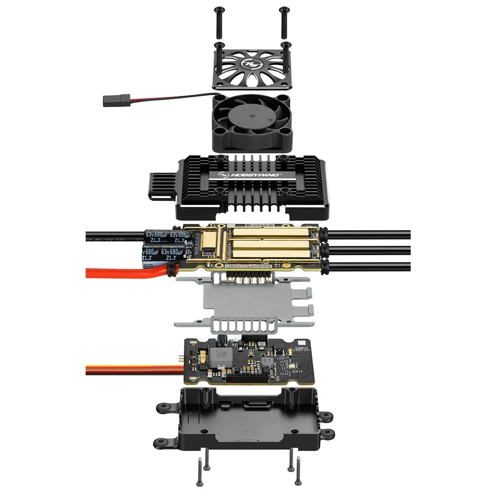 Original Hobbywing Platinum HV 180A SBEC V5 Brushless ESC 6-14S High Voltage For 550-700 Class Electric Helicopter Fixed-Wing