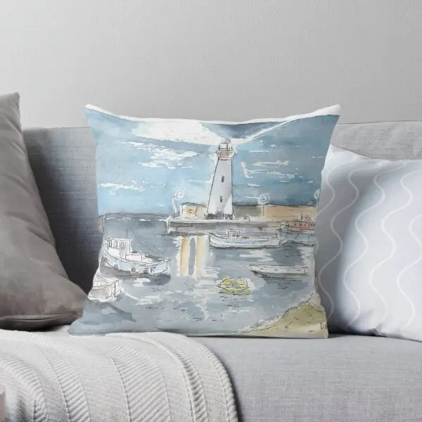 Donaghadee Harbour At Night  Printing Throw Pillow Cover Decor Hotel Car Comfort Fashion Anime Pillows not include One Side