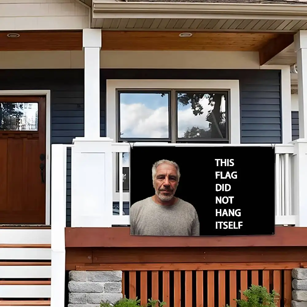 اقتباس مضحك جيفري إبستين العلم أعلام مخصصة الجدار الشنق نسيج في الهواء الطلق ديكور العلم خلفية بطانية