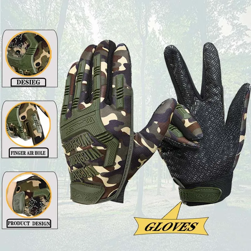 Men Tactical Gloves Full Finger Motos Racing Training Fighting Gloves Outdoor Sports Protect Gear Riding Gloves