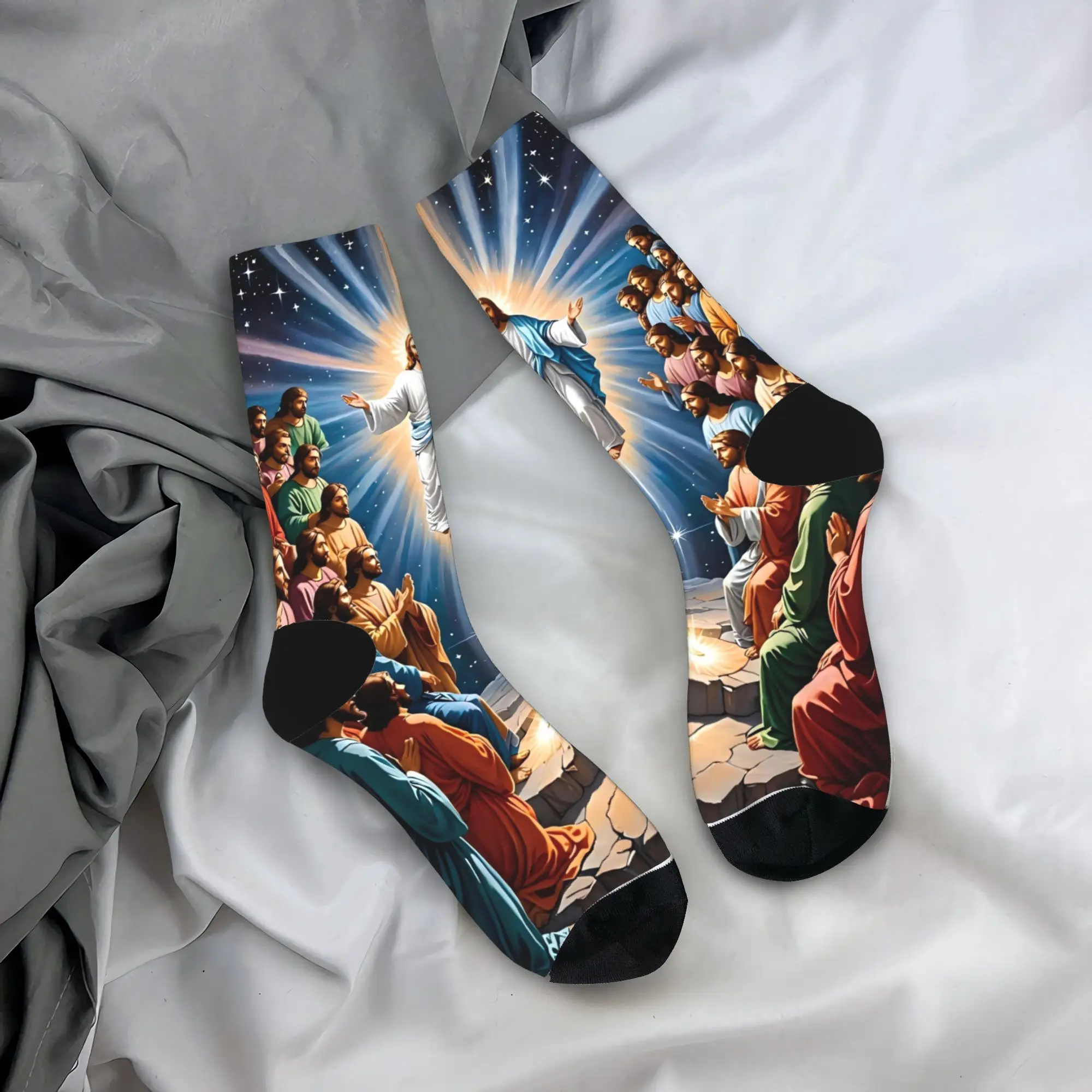 

Мужские носки миф Иисус новинка веселые чулки осень ретро мягкие дышащие носки нескользящие носки для скалолазания на заказ