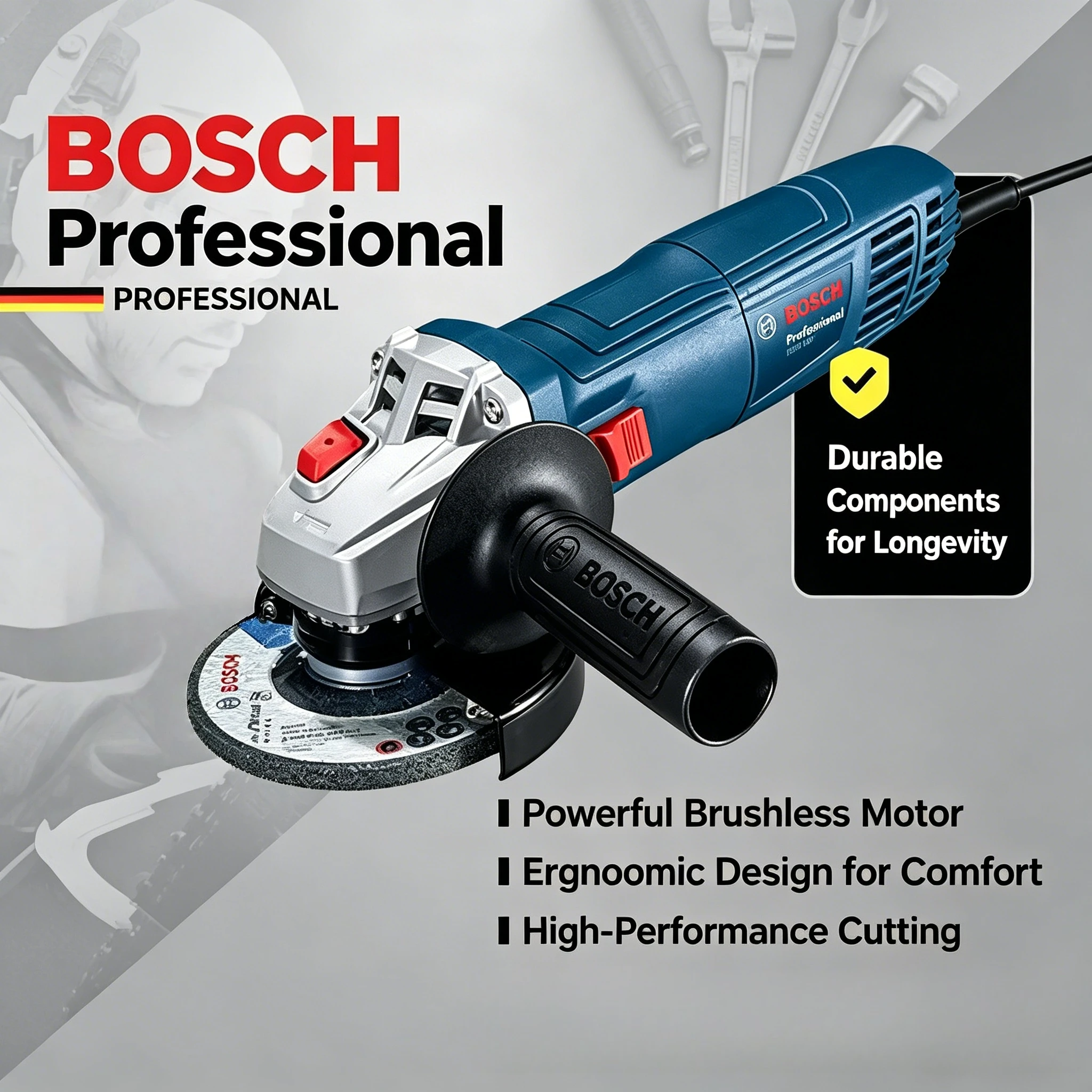 

Bosch GWS 800 Professional Electric Angle Grinder 800W 100mm Disc M10 for Metal Cutting Stone Grinding Power Tool