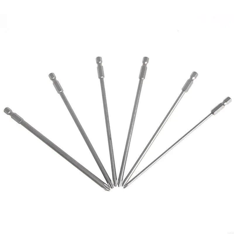 

400B 6Pcs/Set 1/4'' Shank 150mm Long Steel for Cross for Head Screwdr