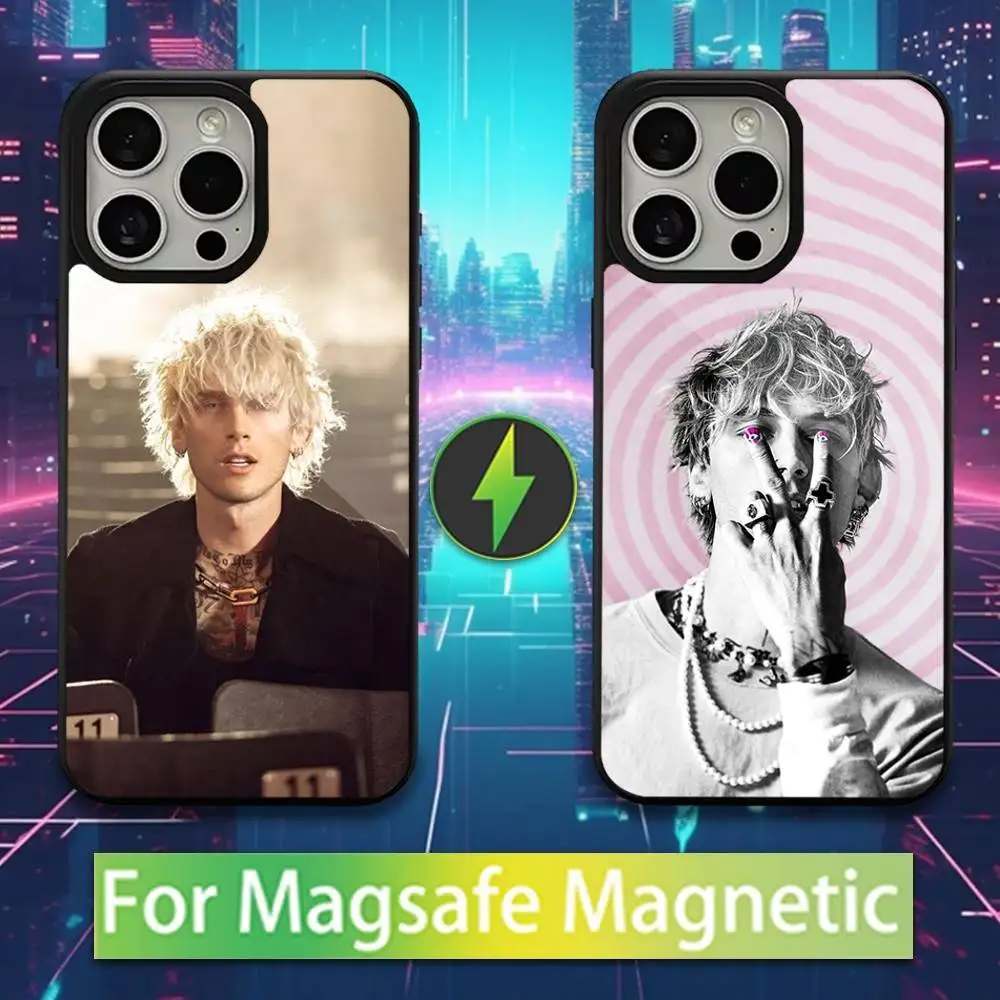 

M-Machine-Gun Singer K-Kelly Phone Case For iPhone 16,15,14,13,12,11,Pro,Max,Plus,Mini,Magsafe,Magnetic Wireless Charging Case