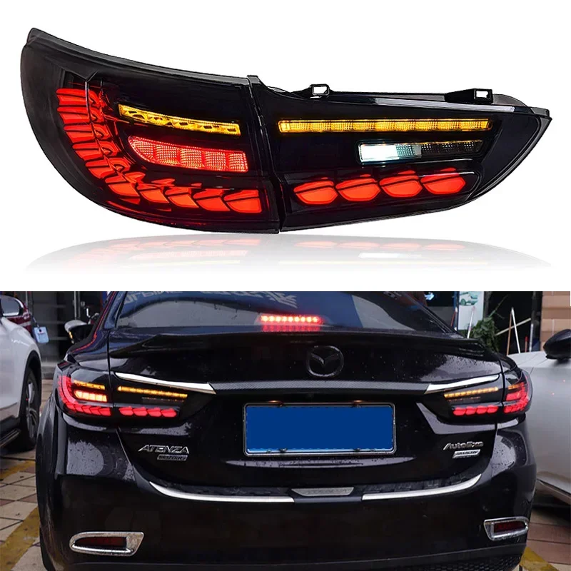 Car LED Tail Lights For Mazda 6 2013 2014 2015 - 2018 Atenza Rear Fog Lamp Brake Reverse Sequential Turn Signal Back Indicator