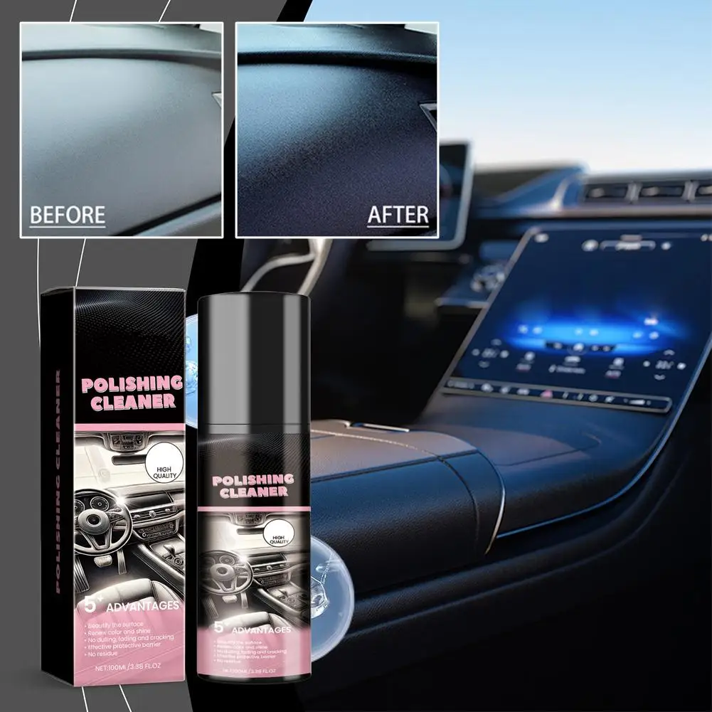 

1/2/3 шт. 100 мл средство для полировки салона автомобиля, очиститель, обновляющий агент, уход, обеззараживающий средство, удаление и St H6H0