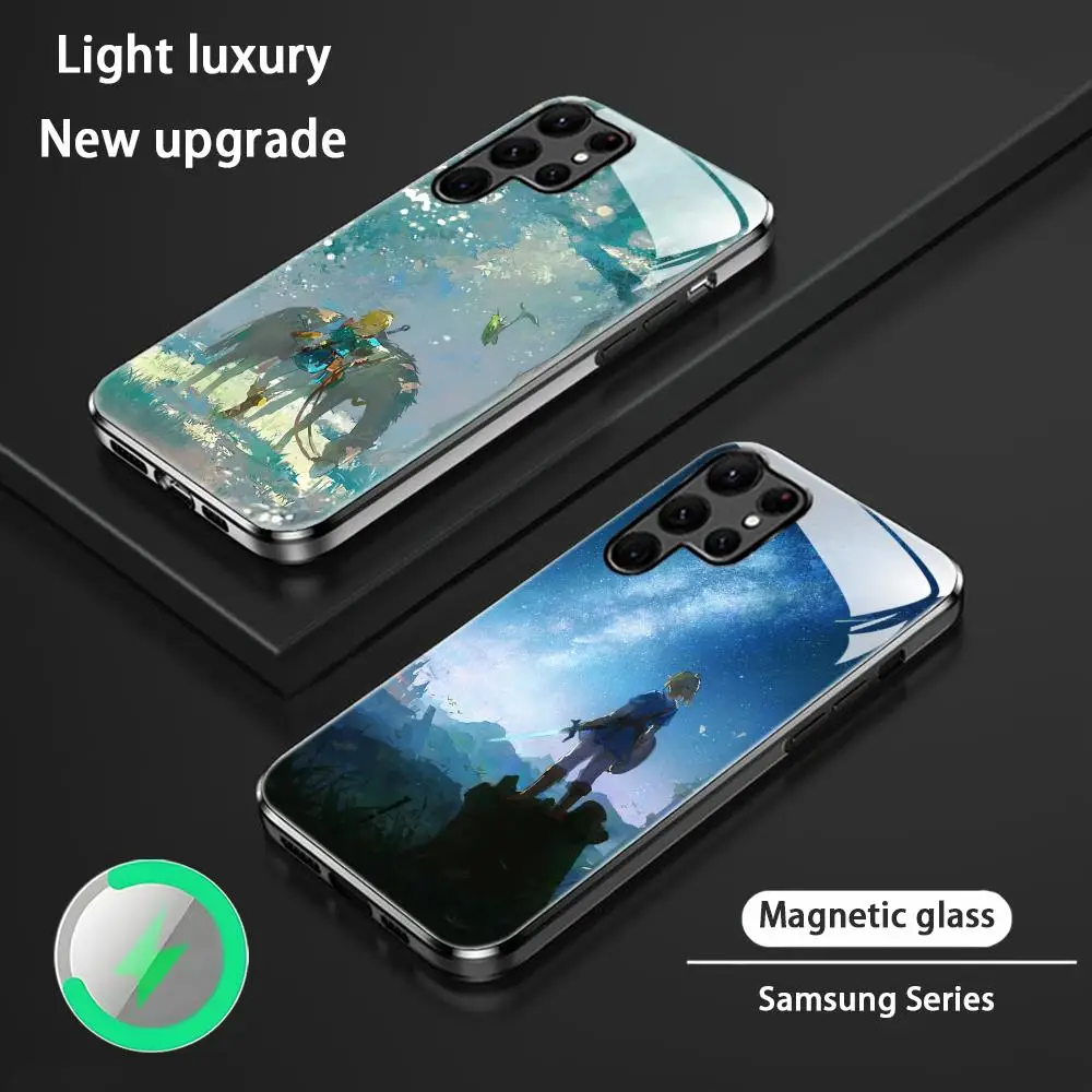 Coque de téléphone de jeu Legend of Z-zeldaEs-S pour Samsung S26 S25 S24 S23 S22 S21 S20 Plus Ultra, coque magnétique en verre