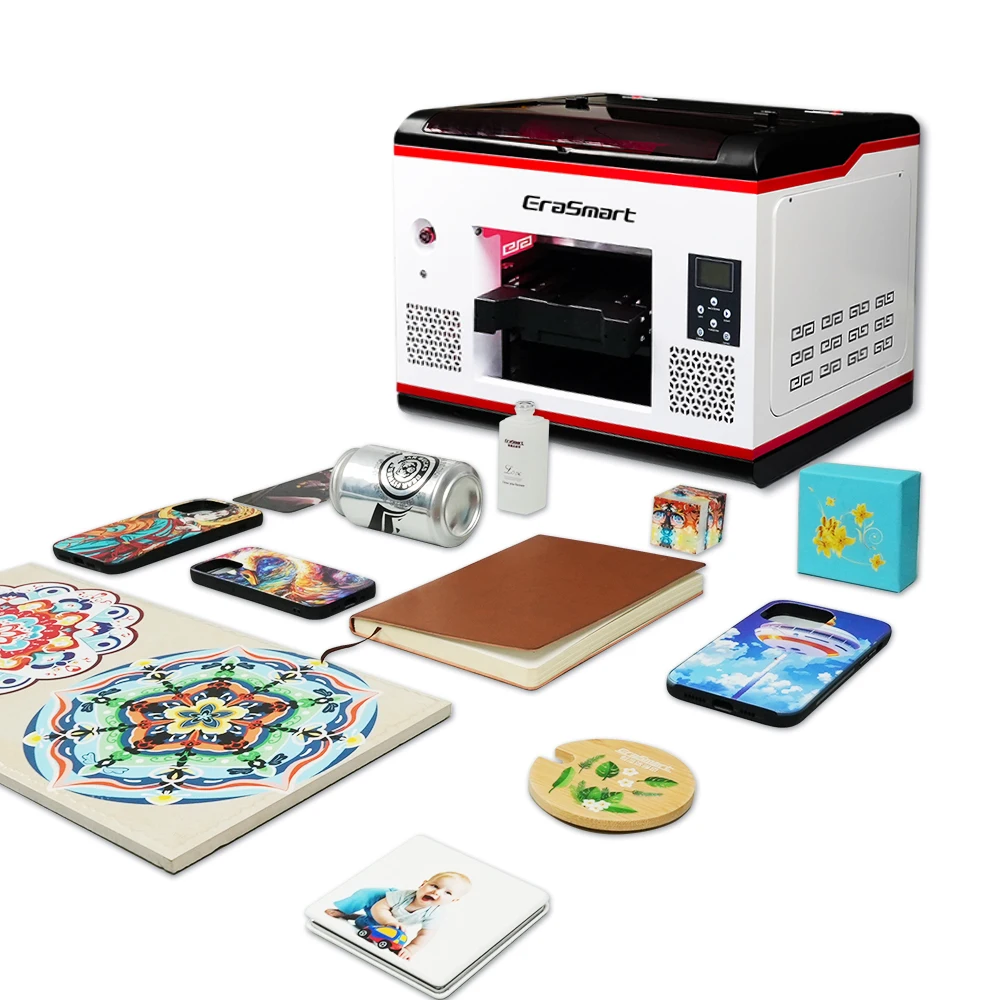 EraSmart The Newest Digital 3545 Phone Case Flatbed UV Printing Machine A3 UV Printer For Painting Printing Small Business Ideas