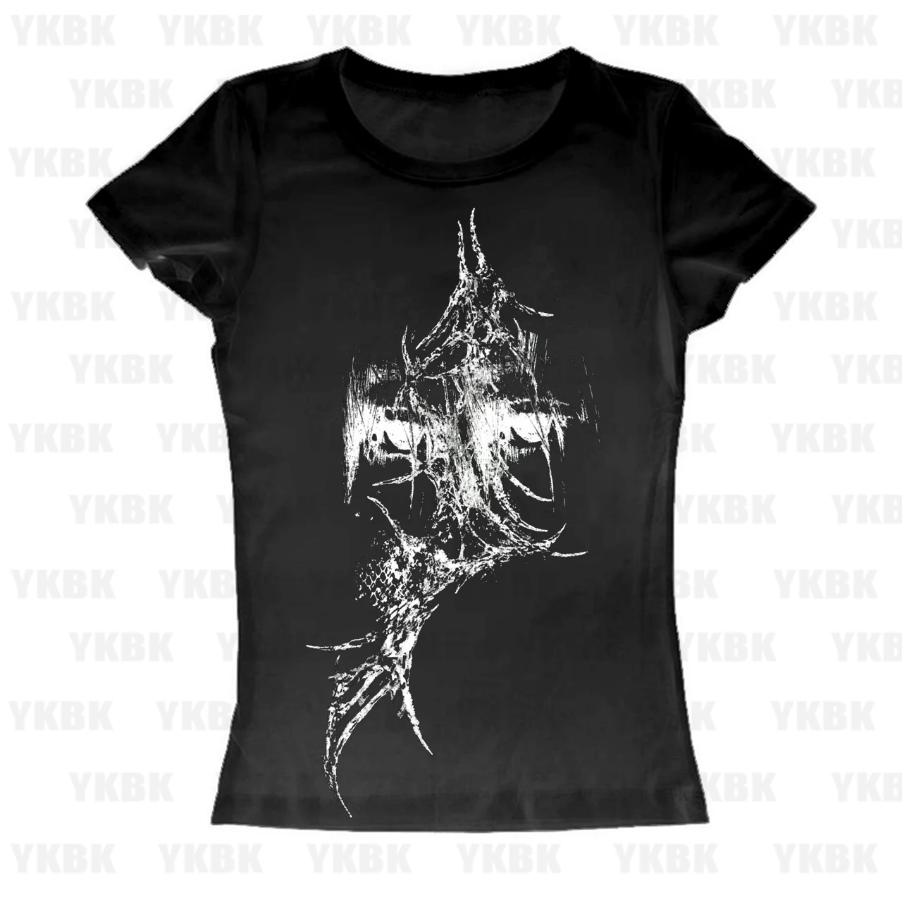 Punk Vintage Short Sleeve Graphic 2000s Y2k Style Graphic Tees Women Slim Baby Tees Crop Tops Spider Sexy Streetwear Emo Girls
