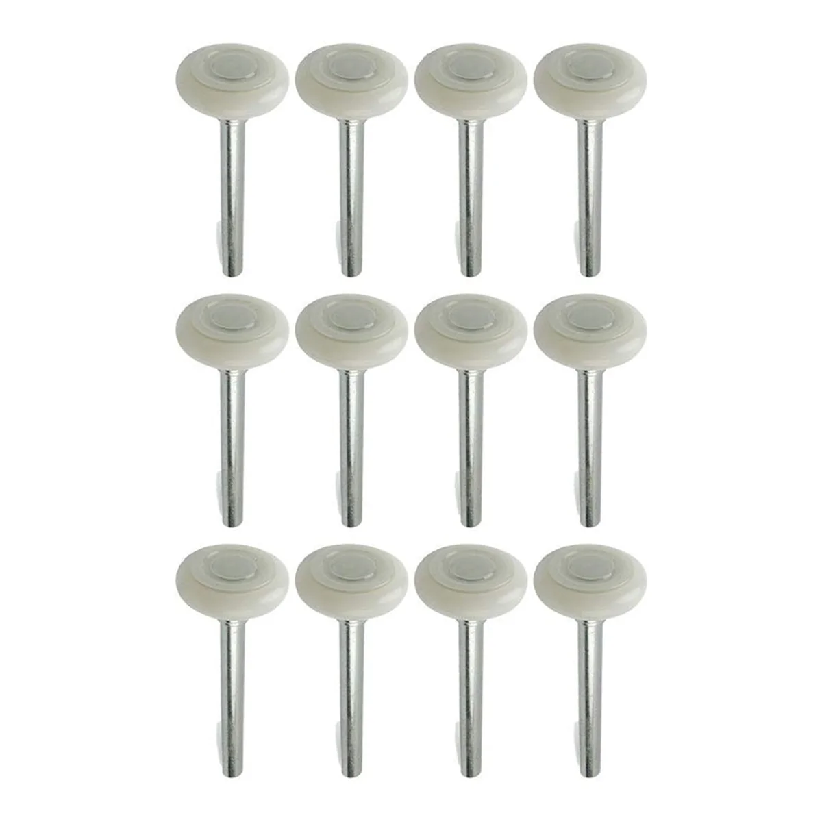 

AA98 Garage Door Roller Wheel 4inch Stem 12 Pack, 2inch Quiet Nylon, Sealed 13-Ball Bearing 7/16inch Diameter