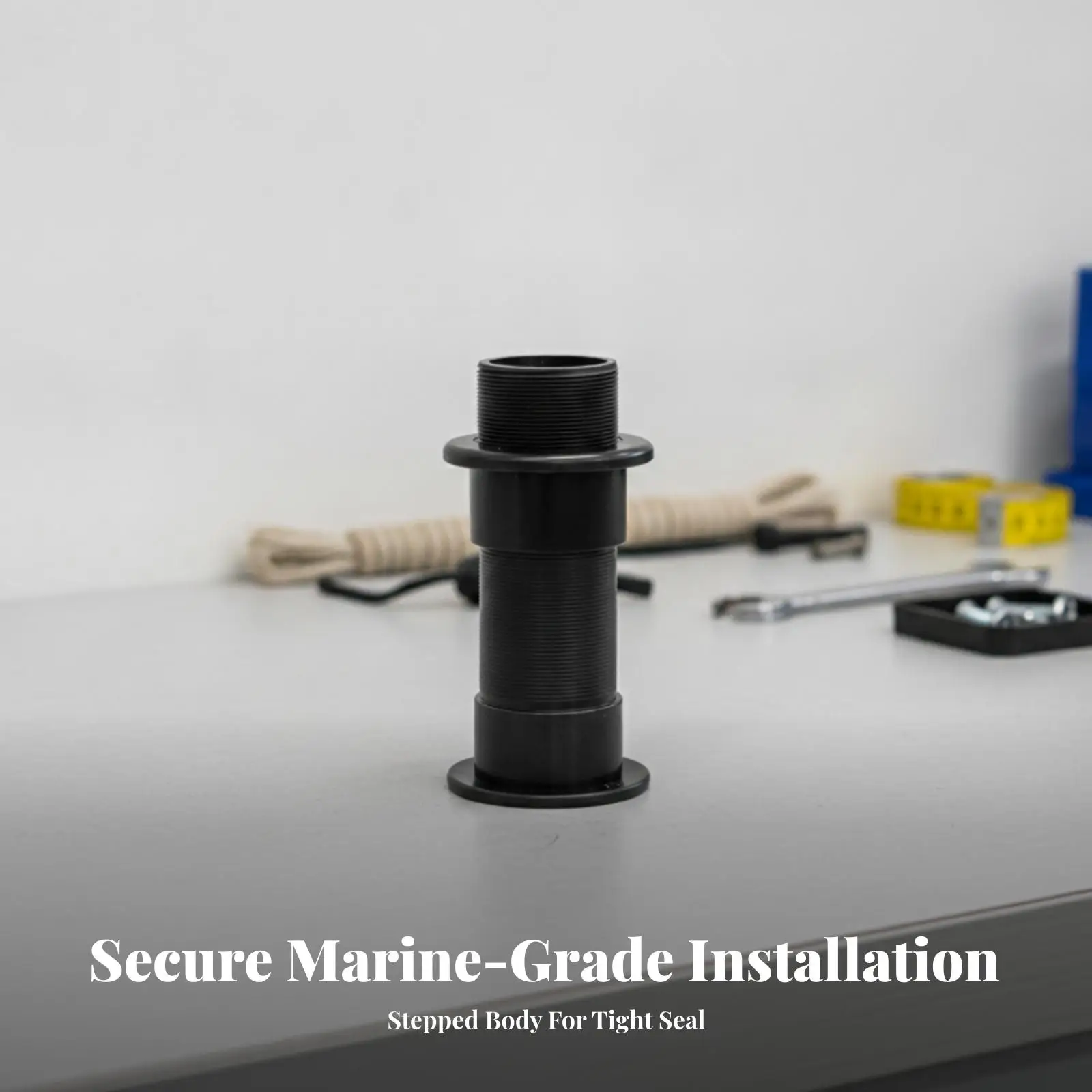 Through-Hull Drain Fitting Easy-to-Install Boat Thru-Hull Fitting Boat Drain Tube Compact Secure for Boats, Yachts