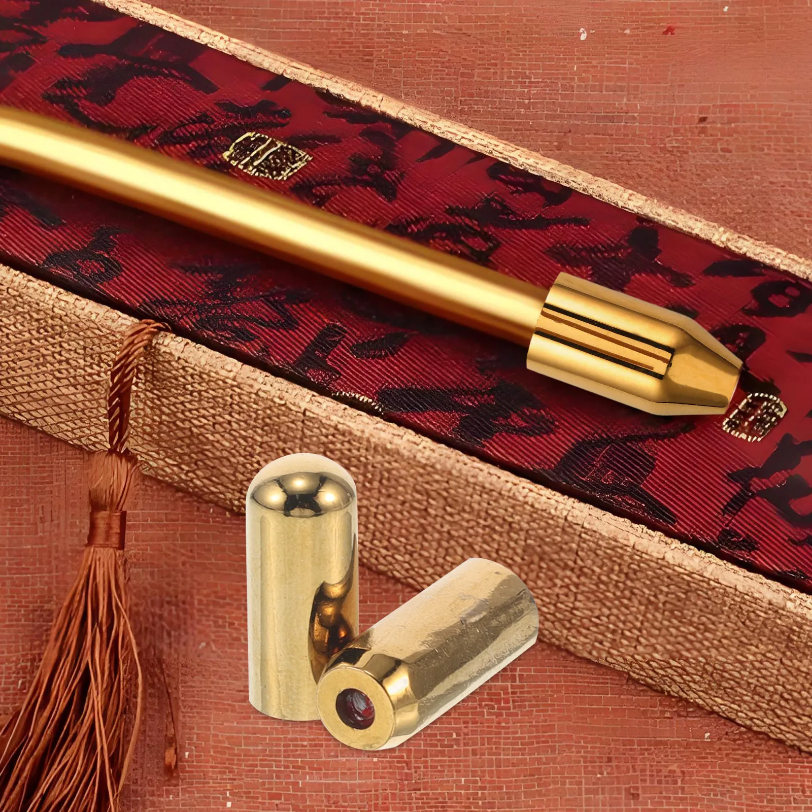 

2Pcs Metal Dowsing Rod Accessories Front End Caps Precision Tips for Divining Rods Water Treasure Hunting Feng Shui Energy