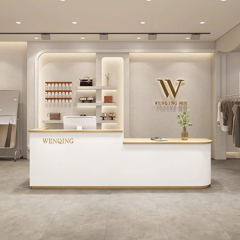 custom.Customized High-quality Front Desk Reception Modern Simple Company Counter Table Reception Desk