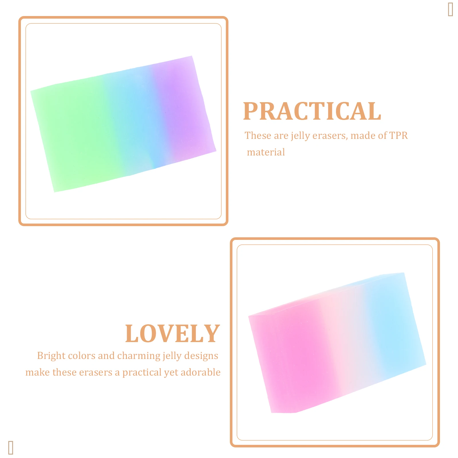 

36 Pcs Jelly Eraser Colored Erasers Novelty Children's Stationery Portable Pupils