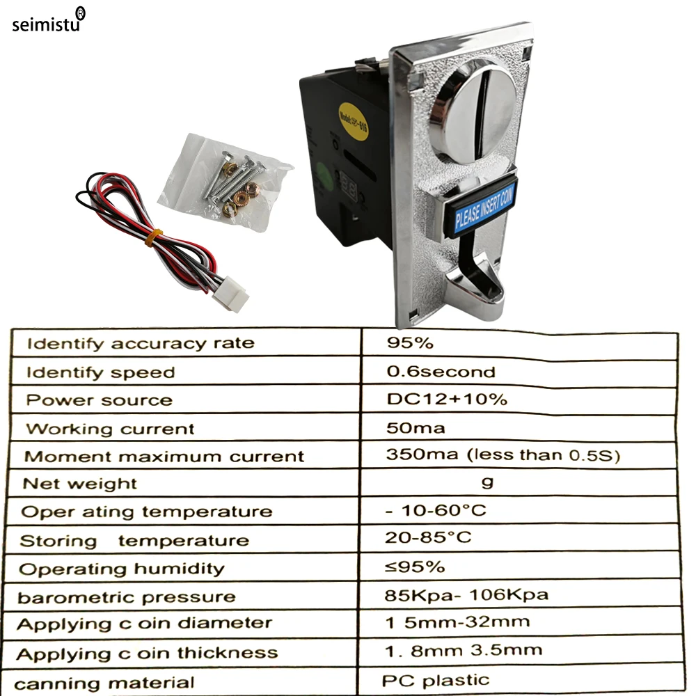 Münzprüfer mit Mehrwertfunktion für Elektronische Verkaufsautomaten, Münzprüfer mit Auswahlmechanismus für Arcade-Spiele, Ticketrollenabwurf 616 – Detail 16