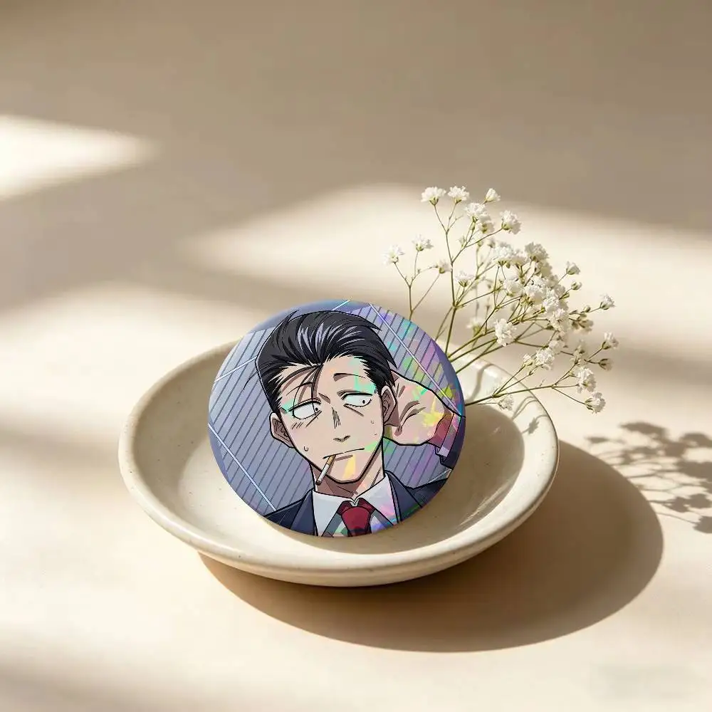 Anime ‌Smoking Behind the Supermarket with You‌ Brooch Lapel Pin Button Badge on Bag Clothing Hat Jewelry Accessories Toys Gift