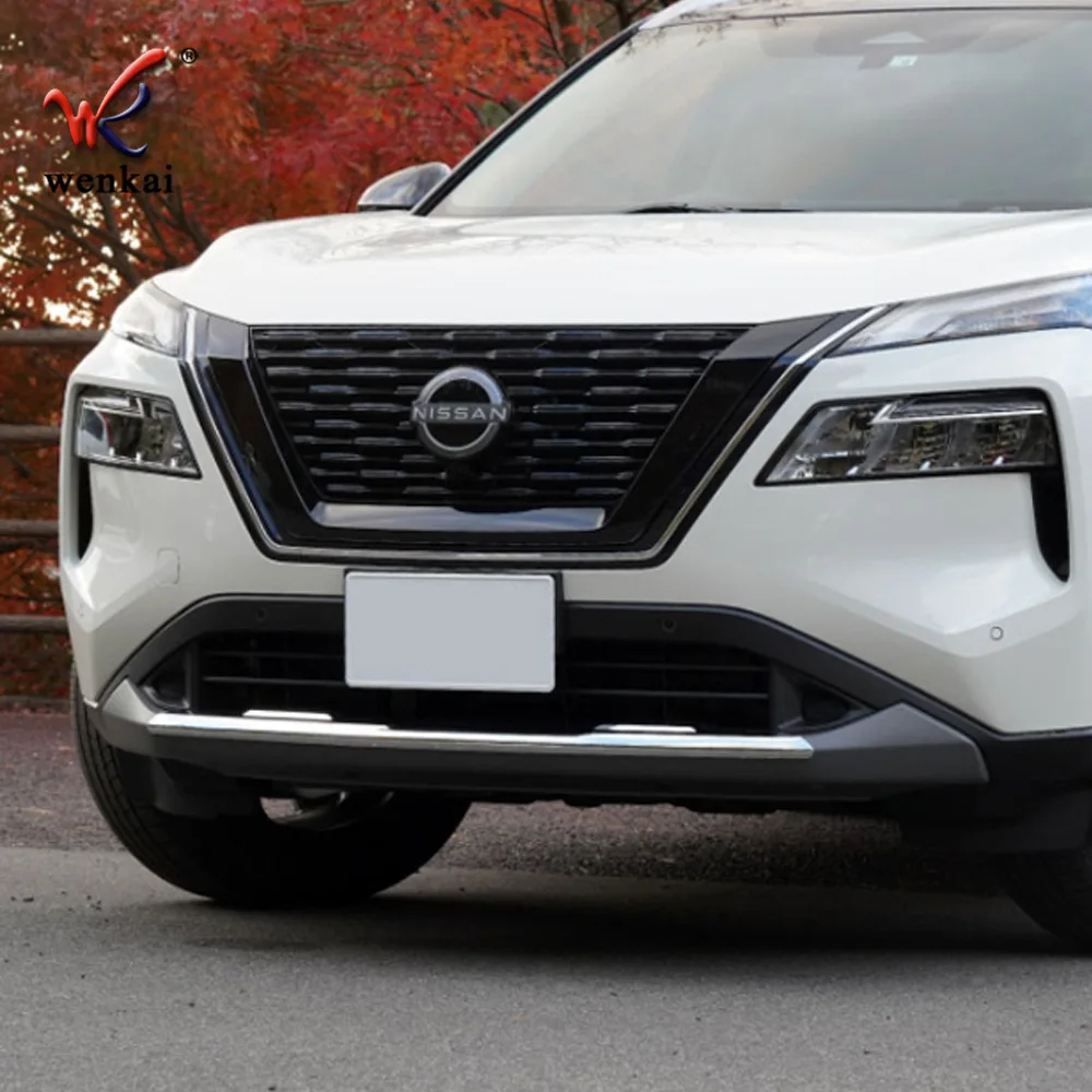 

Car Accessories For Nissan Rogue 2021 2022 2023 ABS plastic Carbon Chrome Front Bumper Bonnet Molding Cover Trim