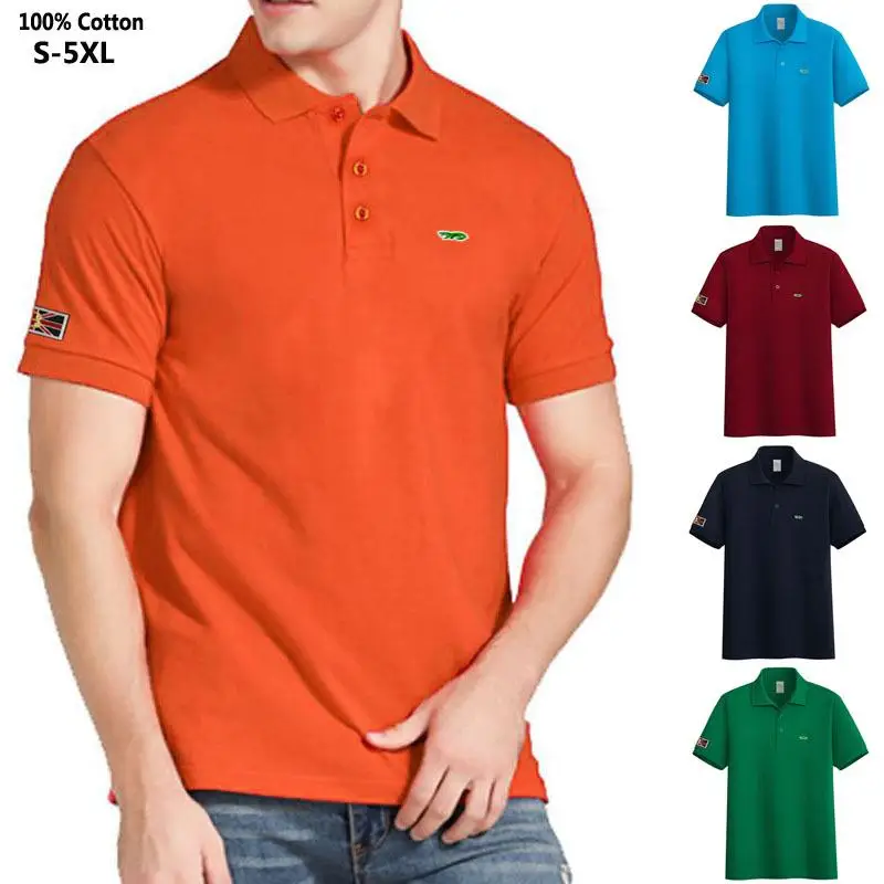 100% Cotton High Quality Summer New-Design Men\'s Polo Shirt Casual Short Sleeve Polos Hommes Fashion Men Clothing Tops S-5XL