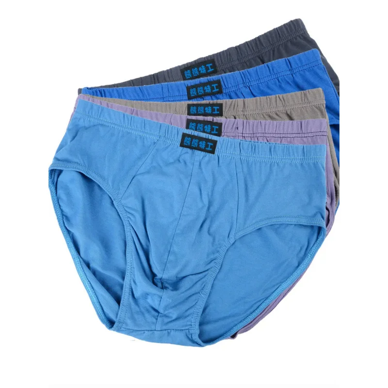 5 pcs/Lot Cheapest 100% Cotton Mens Briefs Plus Size Men Underwear Panties 6XL 7XL 8XL Men's Breathable Panties Multicolor Plus