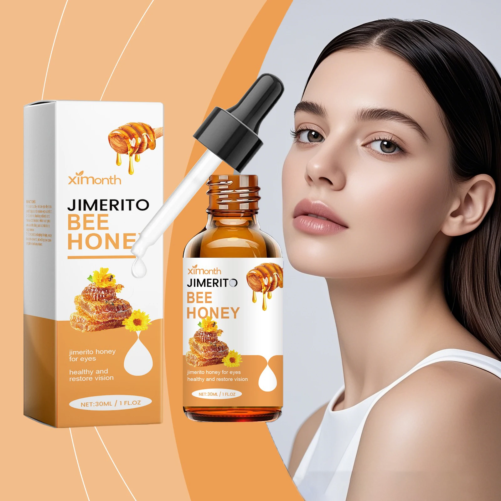 

Bee Honey Eye Drops Eye Care Solution Contact Lens Water Liquid Pupil Cleaning Health Care Portable Eye Drops Eye Care Liquid