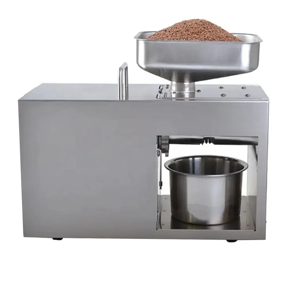 Household Oil Presser 1500W Automatic Olive Oil Press Machine Cold Press Oil Extractor Machine Usedfor Peanut/Walnut