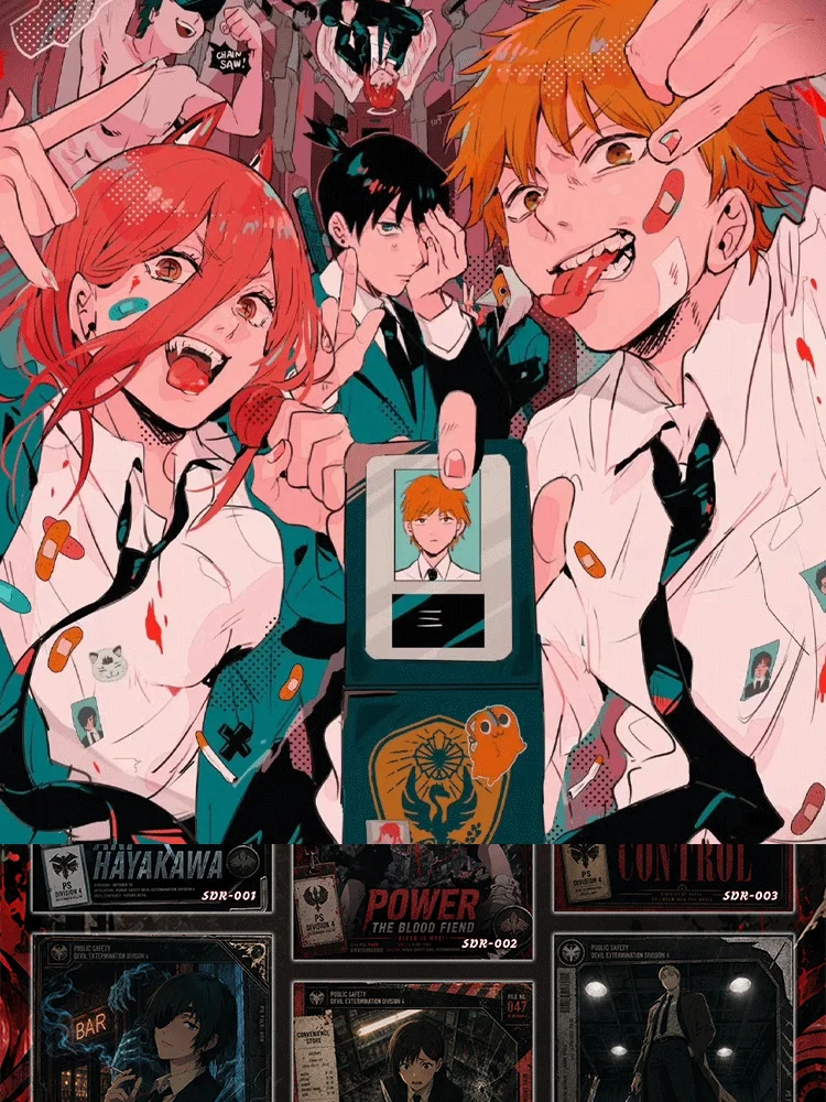 Wholesale Chainsaw Man Trading Cards Booster Box Anime Rare Foil Collectible TCG Denji Makima Pochita Bulk Set for Fans