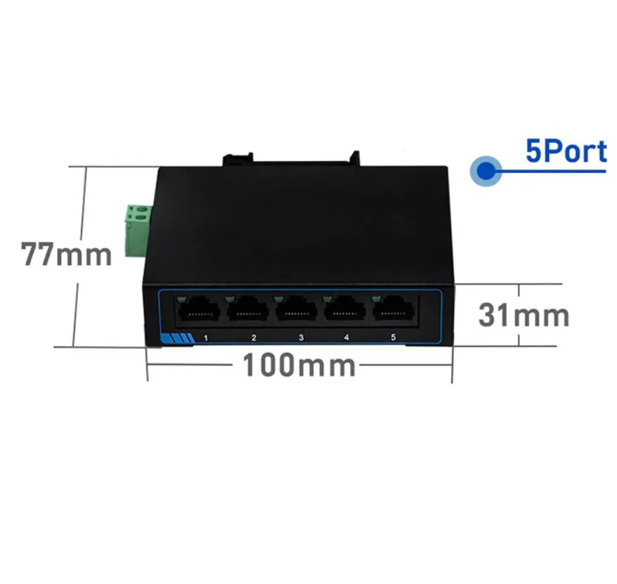 Imagem -06 - Switch Ethernet Eficiente em Energia Din-rail Portas Gigabit 1000mbps Sg1005