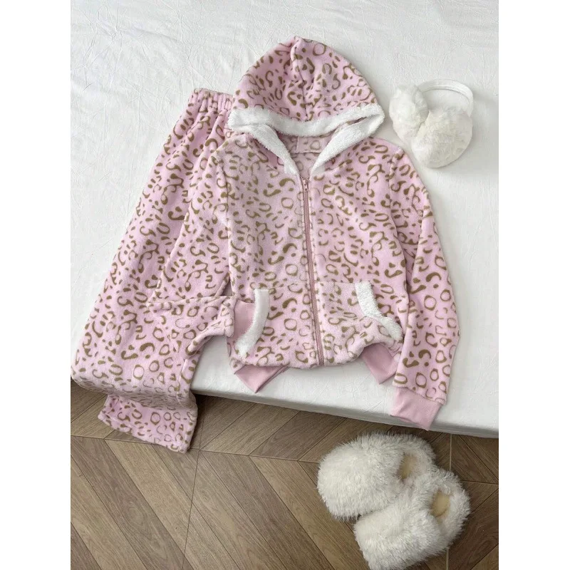 

Leopard Print Hoodie Women's Fashion Spring Season Four Seasons Apply Brandless Registered Trademark Xb208717331