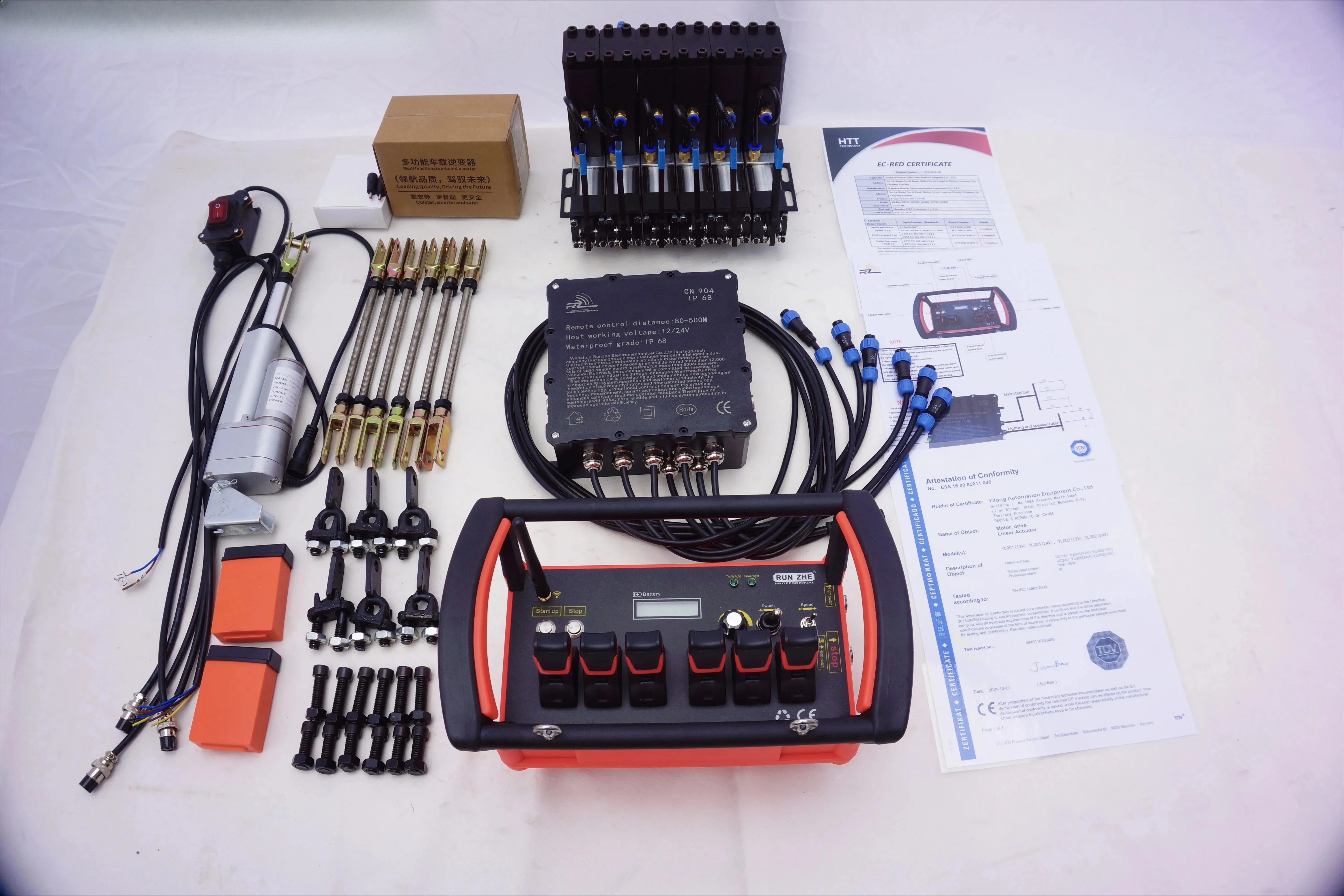 Fully Automatic 6 Joystick Wireless Radio Remote Control for Overhead Crane Hoist Industrial Hydraulic System