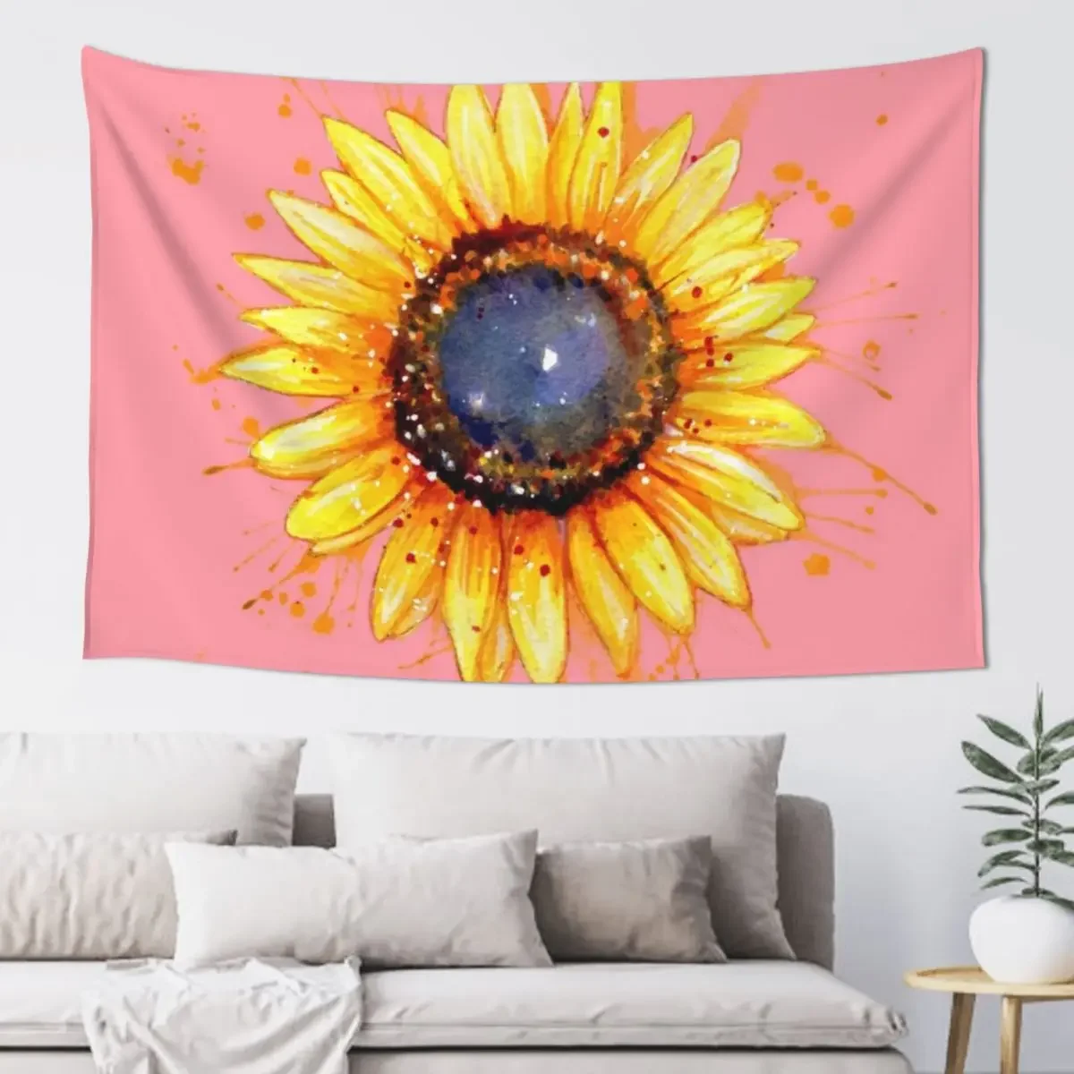 Sunflower Burst Tapestry Wall Hanging Decor Outdoor Decoration Wall Decor Tapestry